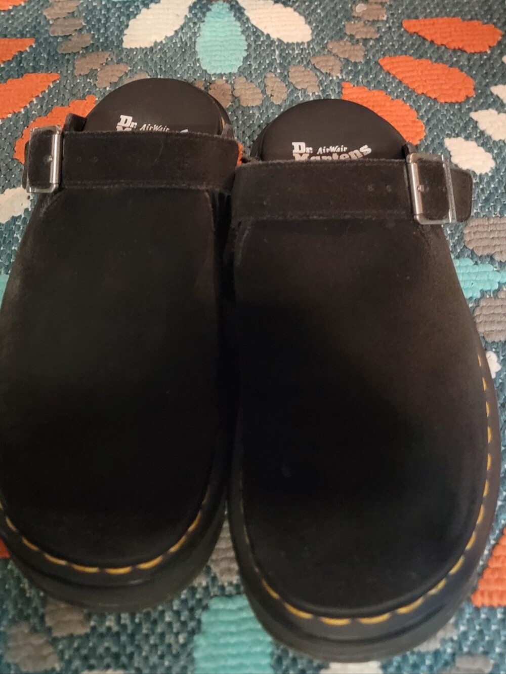 Dr. Martens Zebzag Slingback Platform Mules In Black - Picture 7 of 12